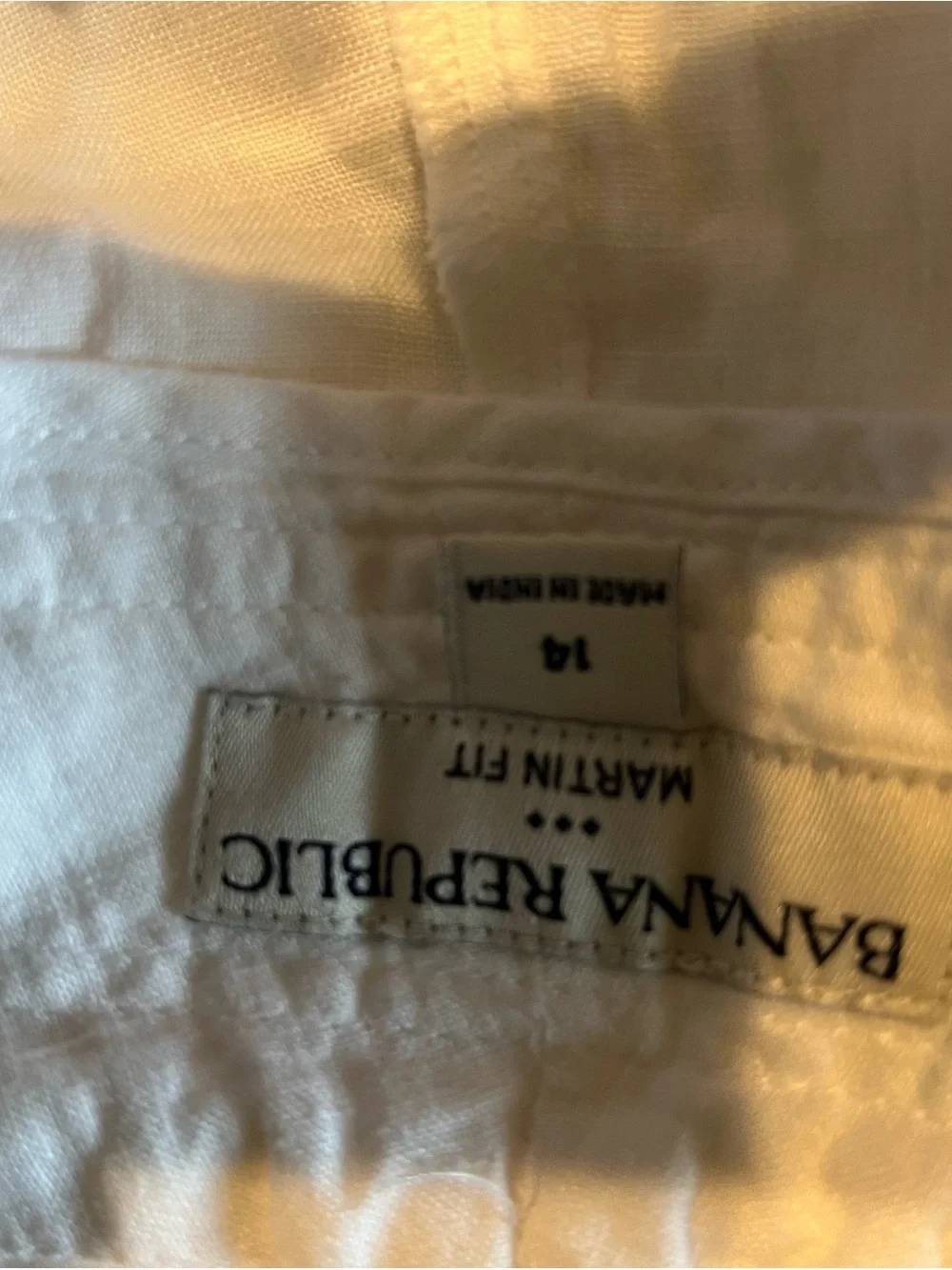 Banana Republic Women's White Linen Drawstring Chinos